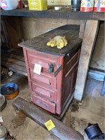wooden cabinet includes contents