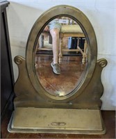 PAINTED OVAL DRESSER TOP MIRROR