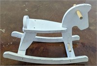 PAINTED WOODEN ROCKING HORSE
