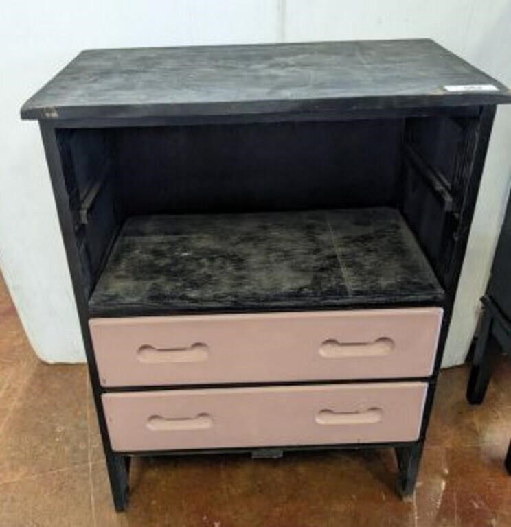 2 DRAWER PAINTED/DISTRESSED SMALL CHEST