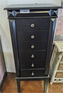 JEWELRY ARMOIRE AND CONTENTS