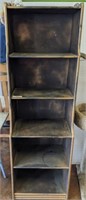 6 TIER PAINTED/DISTRESSED SHELF
