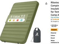 Rilextec 4" Thick Self-Inflating Camping Pad