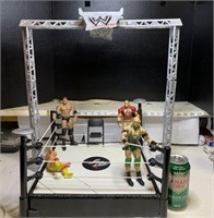 WWF Wrestling ring and  wrestlers