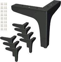 SVISNA 5" Black Furniture Leg Metal 8PCS