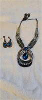 Matching necklace and earring dressing jewelry