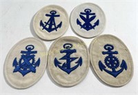 (5) Authentic German WW2 Navy Army Patches