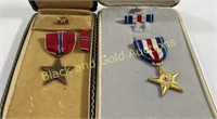 United States WW2 Silver & Bronze Star Medals