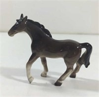 Vintage Porcelain Brown and White Horse Figurine