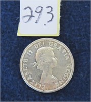 1961 Canada $1 coin, silver