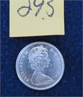1965 Canada 50c coin, unc