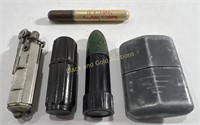 (5) Vintage Unique Wick Lighters WW2 Era