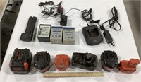Lot of batteries & chargers