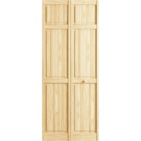 (2) 6-Panel Pine Unfinished Bi-Fold Doors (36"W)
