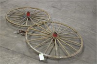 (2) 44" Wagon Wheels & Spurs