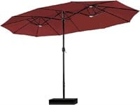 PHI VILLA 15ft Patio Umbrella Double-Sided Outdoor