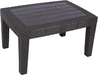 Varbucamp Rattan Outdoor Coffee Tables for Patio,
