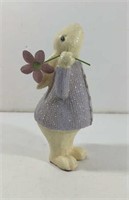 Vintage Glitter Resin Bunny Rabbit Figurine