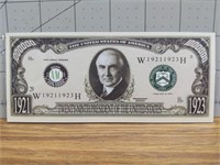 Warren Harding novelty Banknote
