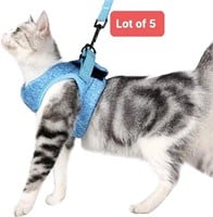Lot of 5 Wooruy Cat Harness and Leash Set for Walk