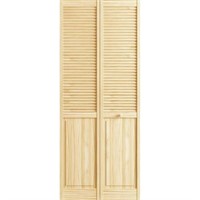 (2) Louver/Panel Solid Core Bi-Fold Doors (24"W)