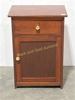Small Wooden Cabinet with Brass Pulls