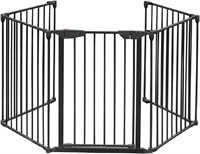 Bonnlo, 120" Wide Configurable Baby Gate, Fireplac