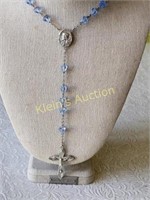 antique french rosary sterling & faceted beads