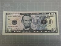 Abe Lincoln Million Novelty Banknote
