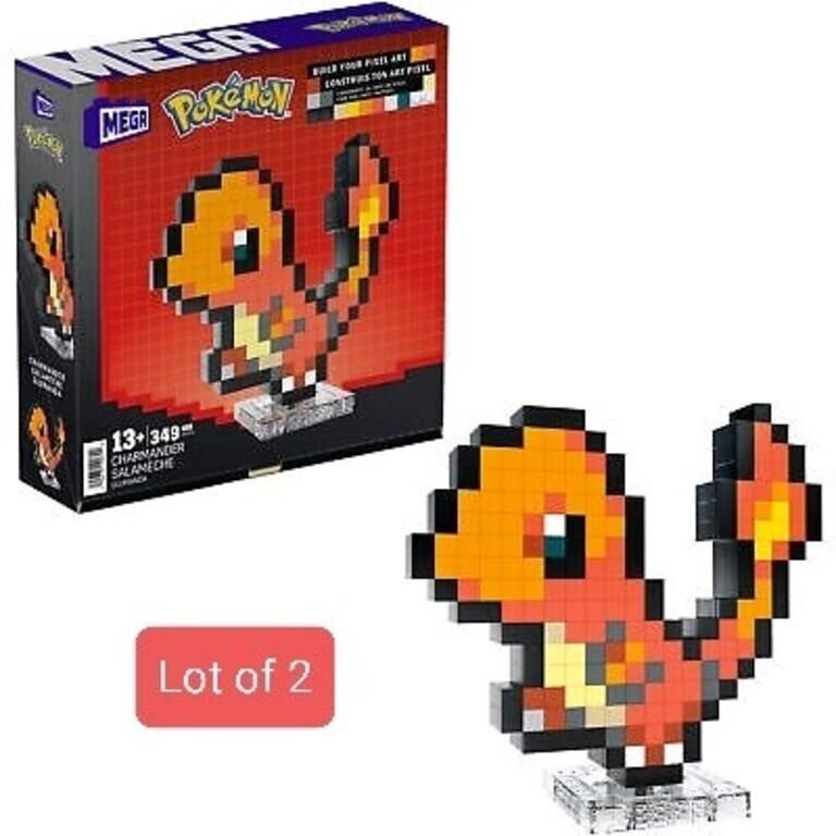 Lot of 2 - MEGA Pokémon Charmander HTH76 Pixel Art
