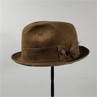 Vintage Dobbs Fith Avenue Suede Leather Hat