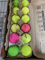 ASSORTED COLORED GOLF BALLS
