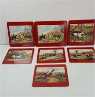 Sheroton Equestrian Fox Hunt cork back placemats