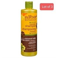 Lot of 3 Alba Botanica Hawaiian Shampoo Drink It U