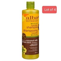 Lot of 4 Alba Botanica Hawaiian Shampoo Drink It U