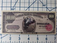 Rodeo novelty banknote