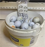 50-golf ball and tees