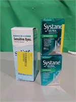 Lot of 3, Eye drops and contact lens solution, Sys