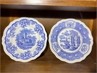 2 Blue & White Plates (Incl. Spode Blue Room