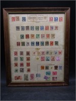 Framed "Stamps from French Speaking Countries"