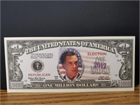 $1 million banknote mitt Romney