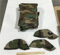 Medium military coveralls w/ 3 hats
