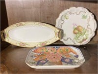 3 Vintage Platters (Incl. Nippon)