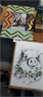 PIG ART AND PICTURE FRAME