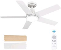 addlon Ceiling Fans with Lights, 42 inch White Cei