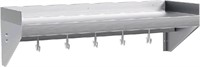 Halamine Stainless Steel Floating Wall Shelf with