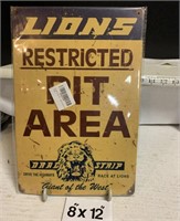 Tin sign Lions