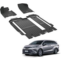 3W Floor Mats for Toyota Sienna 2021-2024 8 Seat T