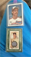 1989 Topps Randy Johnson ROOKIE RC and ginter reli