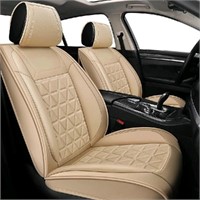 YUHCS  2 PCs Front Seat Faux Leather Non-Slip Vehi